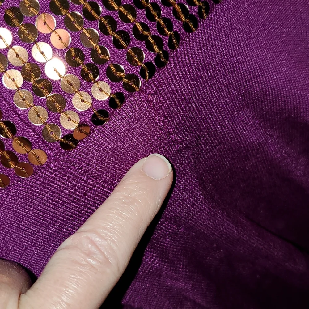 Bebe sequins metallic long dress S - Picture 5 of 7